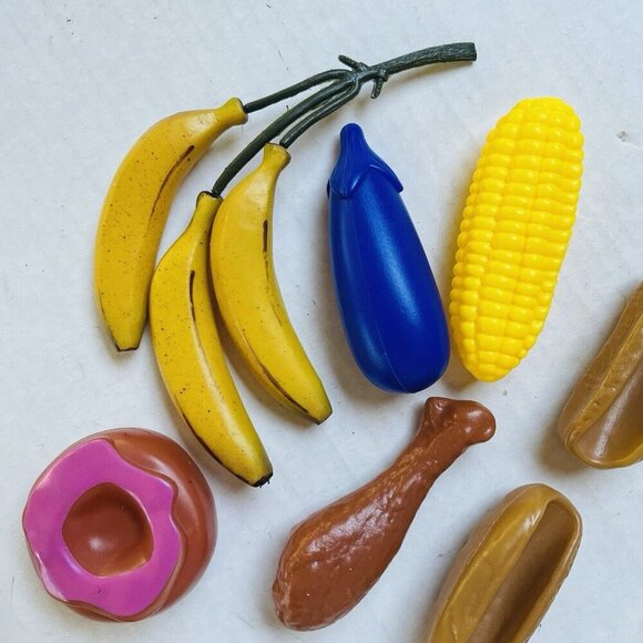 Children’s Kids Play Food Fruit Vegetable Lot of 7 Pretend Plastic Various - Picture 2 of 3